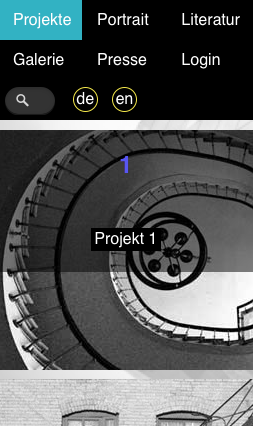 Screenshot Website Architekt